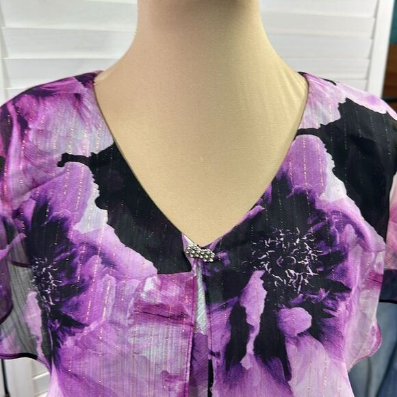 SLNY Dress Size 8 Cocktail Floral Sleeveless NWT - Picture 8 of 14